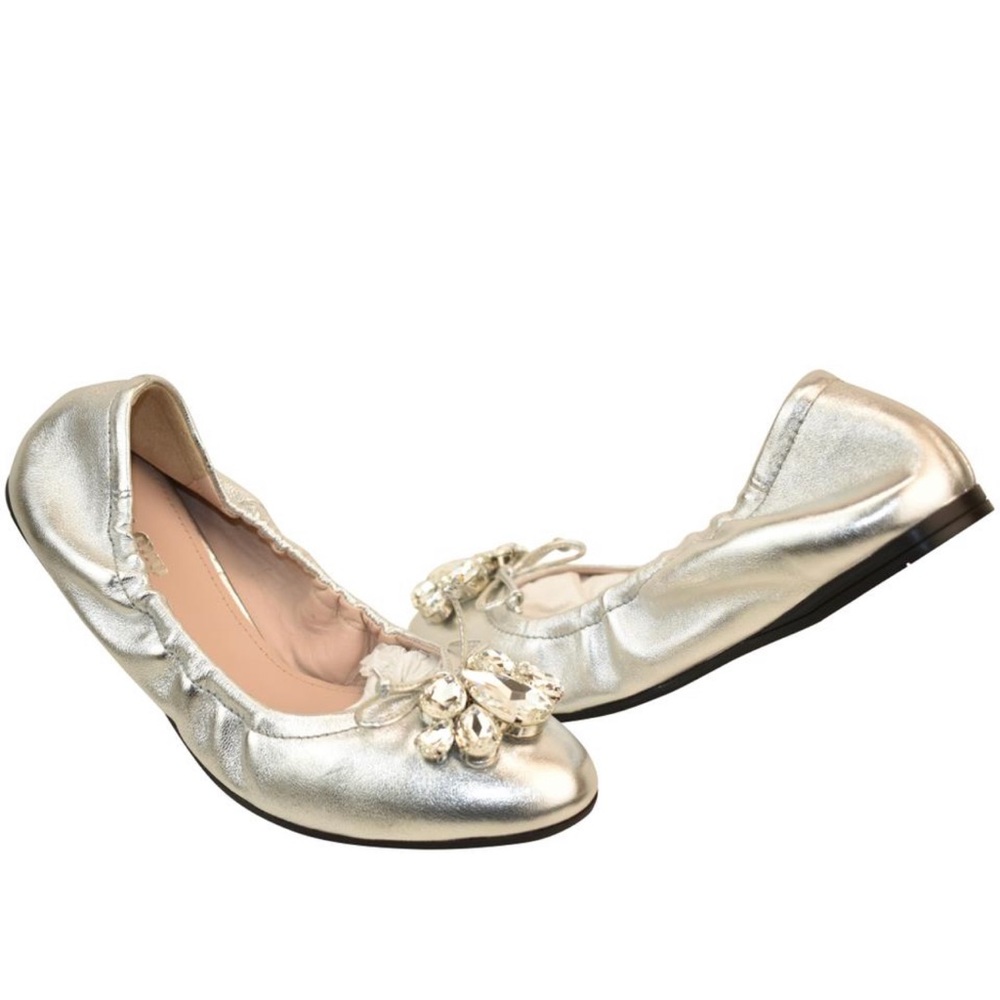 Miu Miu silver ballet flats